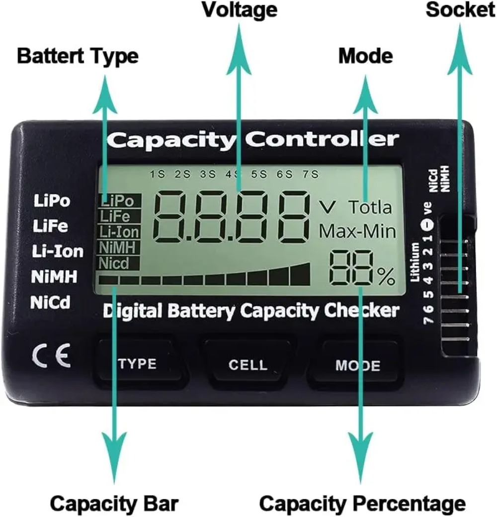 Battery Capacity Checker Digit - Drone Battery Voltage Checker review and price