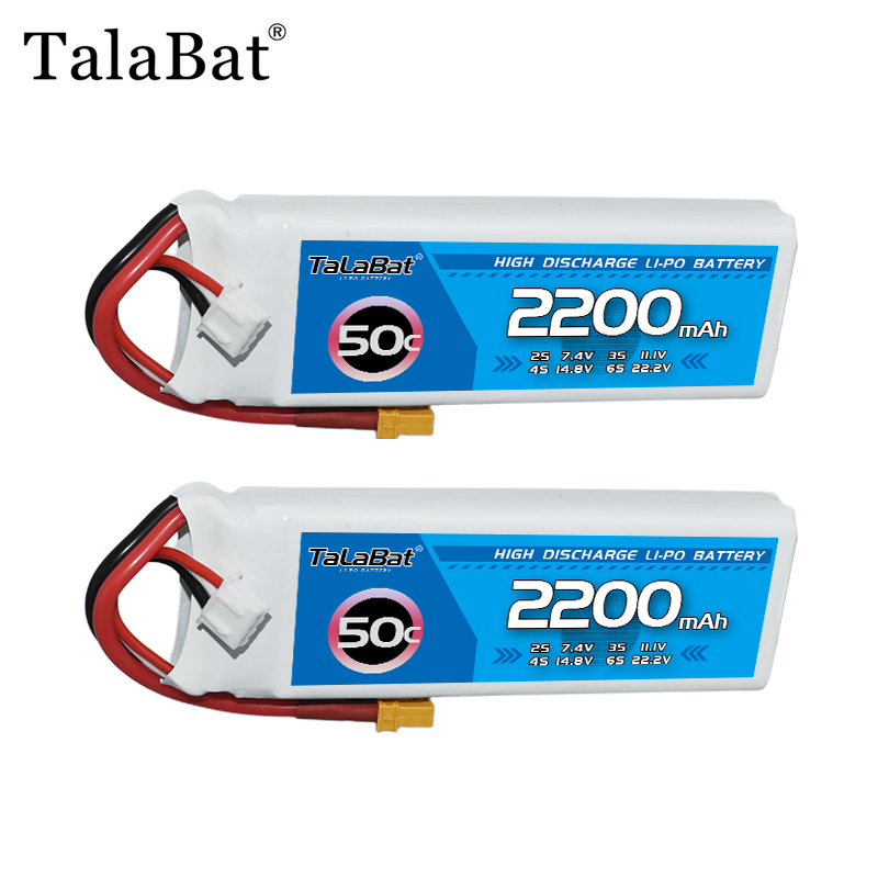 2Pcs NEW TalaBat 7.4V 2200mAh  - Drone Battery Lipo review and price